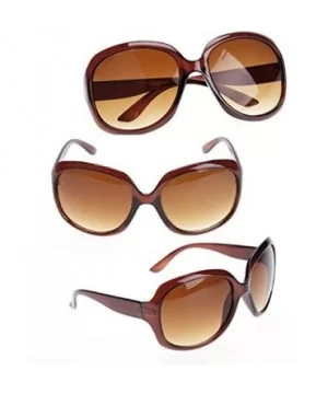 Women's Retro Vintage Style Shades Fashion Oversized Sunglasses Outdoor Driving Eyewear Glasses - Brown - CZ18U20RAAG $4.20 O...