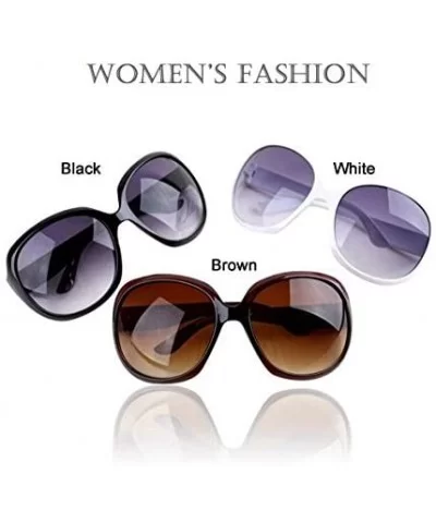 Women's Retro Vintage Style Shades Fashion Oversized Sunglasses Outdoor Driving Eyewear Glasses - Brown - CZ18U20RAAG $4.20 O...