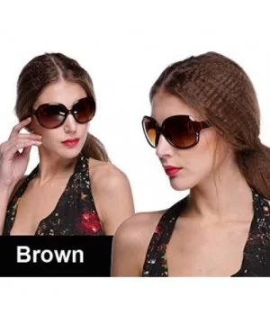 Women's Retro Vintage Style Shades Fashion Oversized Sunglasses Outdoor Driving Eyewear Glasses - Brown - CZ18U20RAAG $4.20 O...