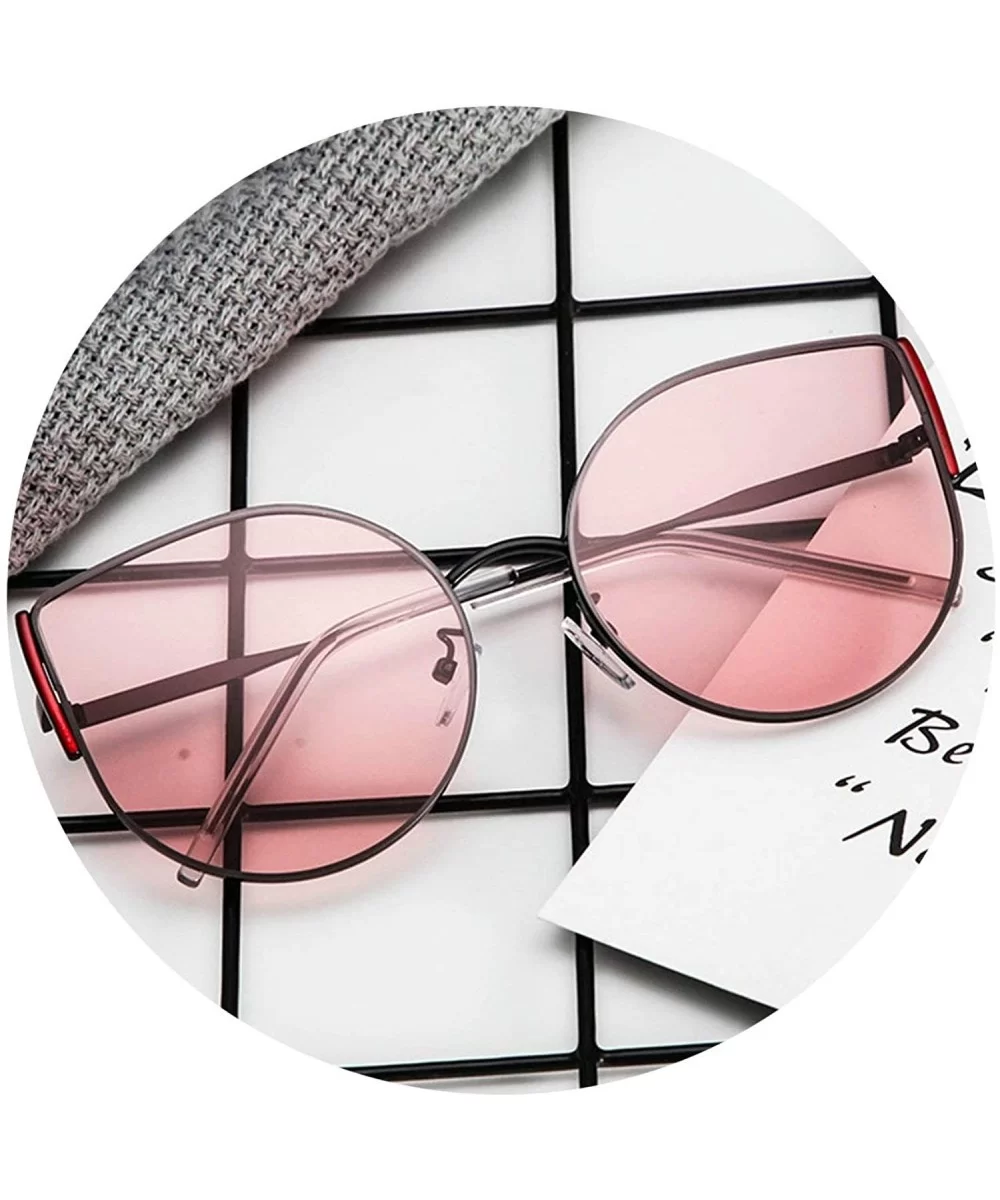 Classic Retro Designer Style Cat Eye Sunglasses for Women Metal PC UV 400 Protection Sunglasses - Black Pink - C418SZUH792 $2...