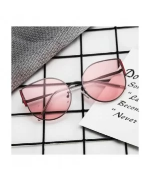 Classic Retro Designer Style Cat Eye Sunglasses for Women Metal PC UV 400 Protection Sunglasses - Black Pink - C418SZUH792 $2...