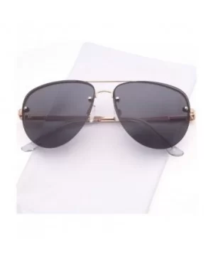 UV400 Womens Round CatEye Sunglasses with Design Fashion Frame and Flash Lens Option - Grey Lens on Gold Frame - CV18GDS95GC ...