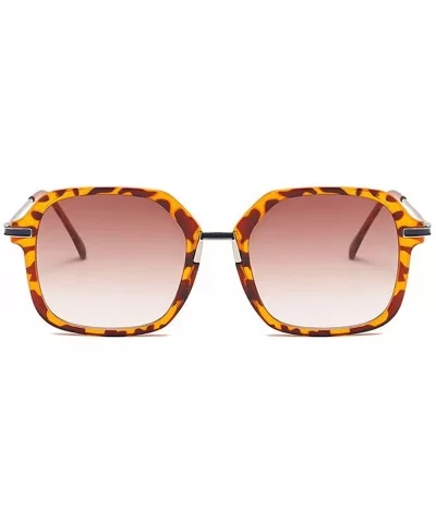 Ladies Square Sunglasses Retro Street Shot Lovers Sunglasses - 5 - CV198O97X84 $27.87 Square