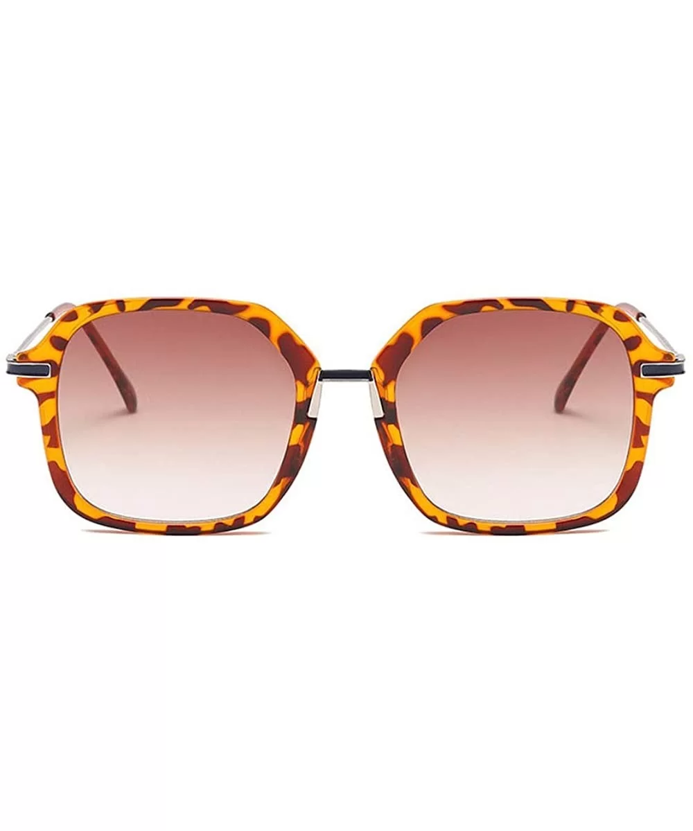 Ladies Square Sunglasses Retro Street Shot Lovers Sunglasses - 5 - CV198O97X84 $27.87 Square