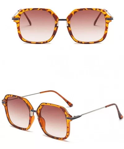 Ladies Square Sunglasses Retro Street Shot Lovers Sunglasses - 5 - CV198O97X84 $27.87 Square