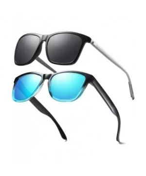 Polarized Sunglasses For Women Men Gradient Colors Designer UV Protection - (2pack)black&blue/Black&gray - CP19D6CSWRI $9.61 ...