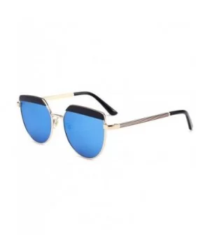 Alloy Sunglasses Men Vintage Classic Sun Glasses Metal Mirror Sunglasses - Gold Rainbow - C718S6MXR4K $7.89 Square