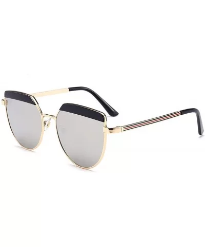 Alloy Sunglasses Men Vintage Classic Sun Glasses Metal Mirror Sunglasses - Gold Rainbow - C718S6MXR4K $7.89 Square