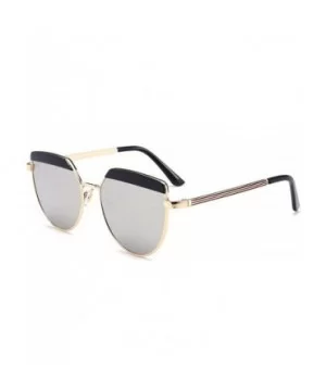 Alloy Sunglasses Men Vintage Classic Sun Glasses Metal Mirror Sunglasses - Gold Rainbow - C718S6MXR4K $7.89 Square