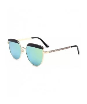 Alloy Sunglasses Men Vintage Classic Sun Glasses Metal Mirror Sunglasses - Gold Rainbow - C718S6MXR4K $7.89 Square