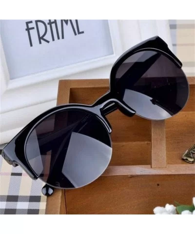 2020 Retro Designer Super Round Circle Glasses Cat Eye Women's Sunglasses Glasses Goggles (Color Leopard) - C3199EKKMNH $12.4...