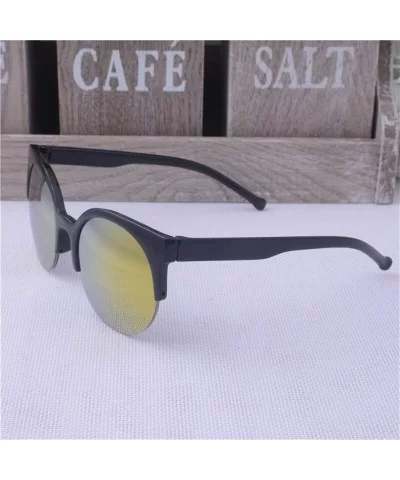 2020 Retro Designer Super Round Circle Glasses Cat Eye Women's Sunglasses Glasses Goggles (Color Leopard) - C3199EKKMNH $12.4...