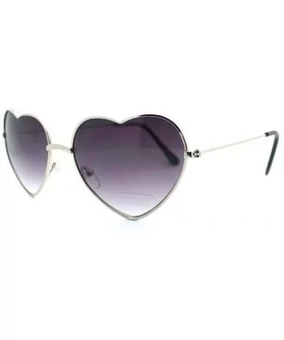 Metal Frame Heart Shape Sunglasses - Silver - CK11YJYKBWH $5.10 Round