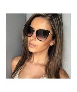 Cat Eye Sunglasses Women Vintage Metal Glasses for Women Mirror Retro Sun Woman Uv400 Women's Sunglasses - CT198O7HDNS $32.72...