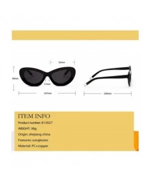 Womens Fashion Cat Eye Small Frame Sunglasses Oval Vintage Sunglasses Eyeglasses - B - C418TQUA9QG $4.51 Oval