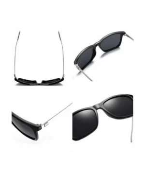 Unisex Polarized Sunglasses For Men/Women Vintage fishing driving Sun Glasses A387 - Black-black - CW18K5UQDOA $13.99 Sport