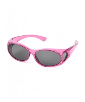 Polarized Wear-Over Sunglasses 2866 - Pink W/ Crystals - CS11P07OV8H $8.56 Oval