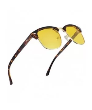 Night Driving Glasses Anti Glare Polarized Sunglasses HD Yellow Lens for Night Safety Glasses - Leopard - CO180LHSDO7 $10.33 ...