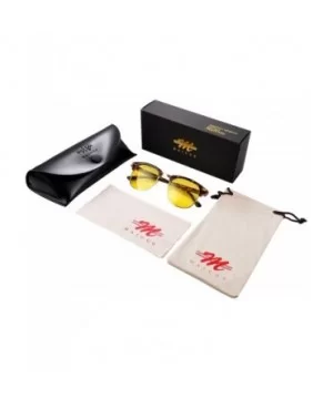 Night Driving Glasses Anti Glare Polarized Sunglasses HD Yellow Lens for Night Safety Glasses - Leopard - CO180LHSDO7 $10.33 ...