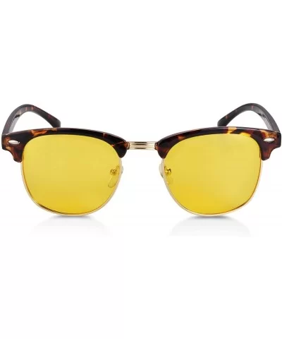 Night Driving Glasses Anti Glare Polarized Sunglasses HD Yellow Lens for Night Safety Glasses - Leopard - CO180LHSDO7 $10.33 ...