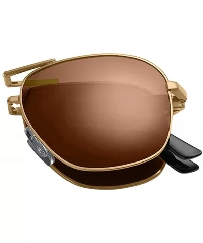 Classic Summer Polarized Foldable Goggle Sunglasses Folding Glasses Unisex Adults - Coffee - CW196AU78WD $9.59 Goggle