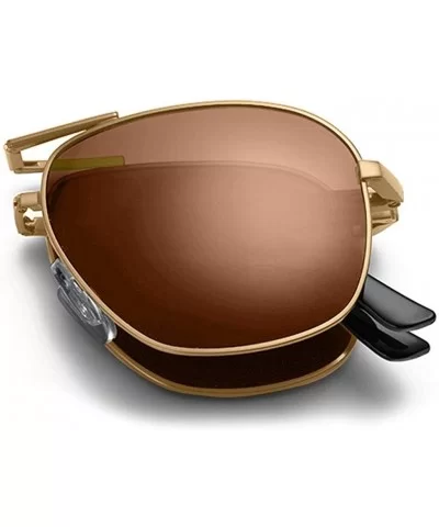 Classic Summer Polarized Foldable Goggle Sunglasses Folding Glasses Unisex Adults - Coffee - CW196AU78WD $9.59 Goggle