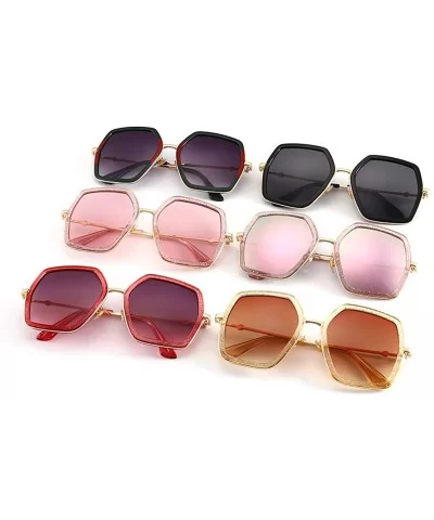 Oversized Square Sunglasses for Women Hexagon Inspired Designer Style Shades - Leopard - CO18WO94D6K $10.35 Round