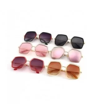 Oversized Square Sunglasses for Women Hexagon Inspired Designer Style Shades - Leopard - CO18WO94D6K $10.35 Round