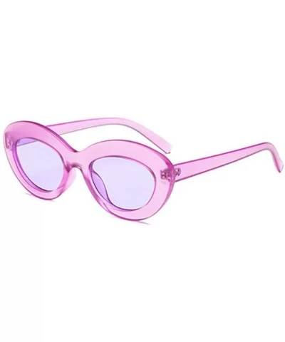 2019 Oval Sunglasses Women Vintage Sunglass Women's Brand Designer Pink C1 - C2 - C518Y4S9H4W $6.57 Aviator