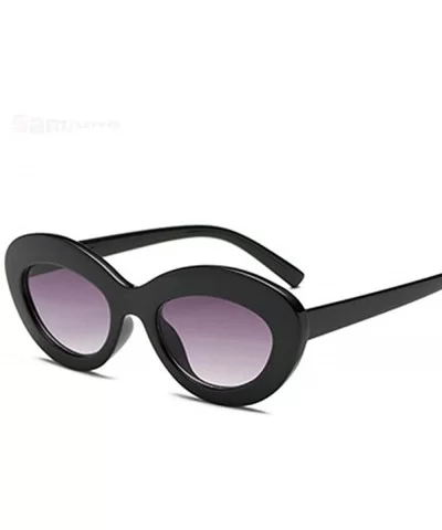 2019 Oval Sunglasses Women Vintage Sunglass Women's Brand Designer Pink C1 - C2 - C518Y4S9H4W $6.57 Aviator