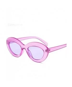 2019 Oval Sunglasses Women Vintage Sunglass Women's Brand Designer Pink C1 - C2 - C518Y4S9H4W $6.57 Aviator