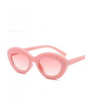 2019 Oval Sunglasses Women Vintage Sunglass Women's Brand Designer Pink C1 - C2 - C518Y4S9H4W $6.57 Aviator