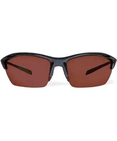 Alpha Shiny Black Golf Sunglasses with ZEISS P5020 Red Tri-flection Lenses - CH18KN743AX $10.77 Sport