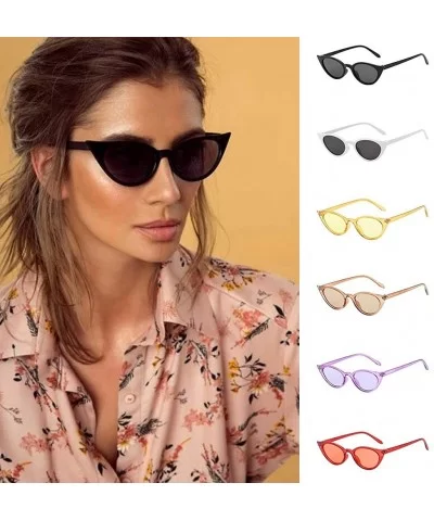 Outdoor Glasses Women Men Vintage Sunglasses Cat Eye Irregular Shape Protect Eyes Novel Unisex Beach Glasses - D - CB196N4ADN...