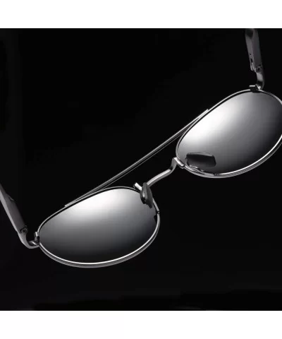 Unisex Vintage Round Sunglasses Double Bridge Men Women Polarized Aviator Sunglasses A540 - Silver-silver - CR18IWQ22MD $11.7...