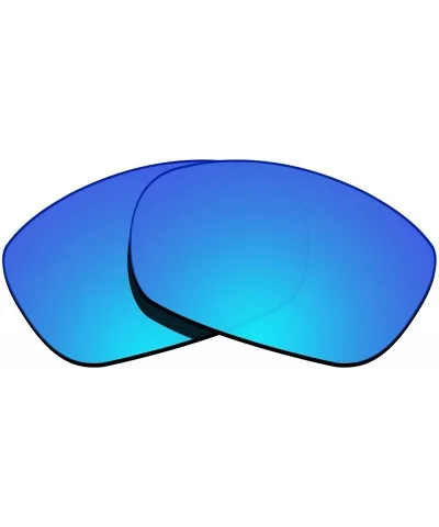 100% Precise-Fit Replacement Sunglass Lenses Ten X OO9128 - Polarized Ice Blue Mirror - CG18CK6ZAZA $11.41 Sport