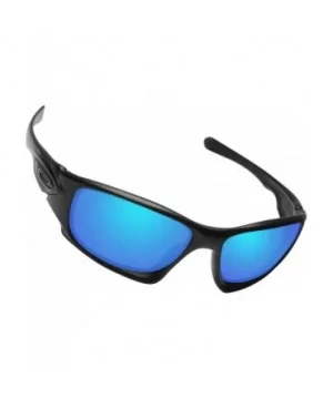 100% Precise-Fit Replacement Sunglass Lenses Ten X OO9128 - Polarized Ice Blue Mirror - CG18CK6ZAZA $11.41 Sport