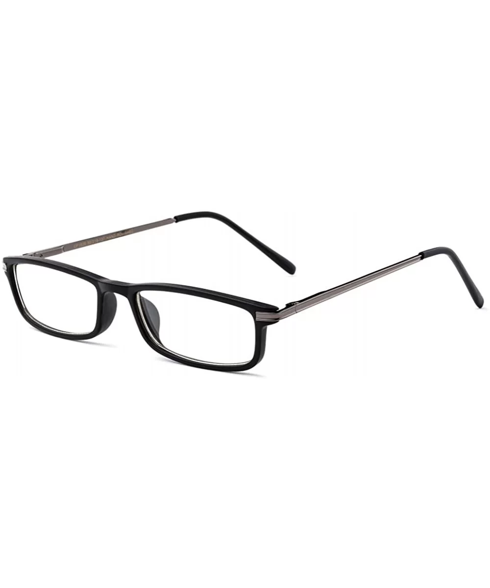 Ultra Light Weight Spring Temple Fashion Clear Lens Glasses - Matte Black - CX11AHWZGOH $10.73 Oversized