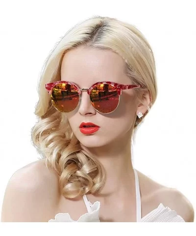 Women's Fashion Polarized Sunglasses UV 400 Lens Protection - Pink - CR18RGE4K7O $21.98 Aviator