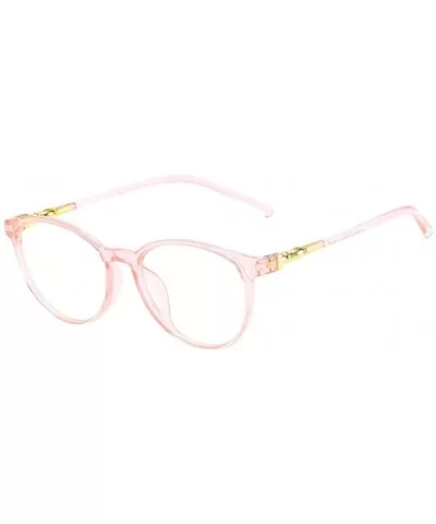 Unisex Stylish Square Non-Prescription Eyeglasses Clear Lens Eyewear - Pink - CO1908NHG5S $6.68 Oversized