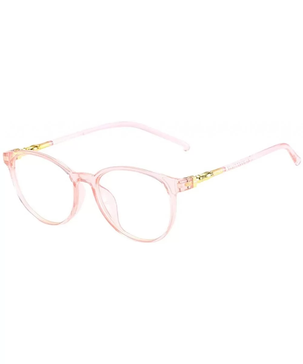 Unisex Stylish Square Non-Prescription Eyeglasses Clear Lens Eyewear - Pink - CO1908NHG5S $6.68 Oversized