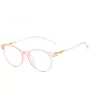 Unisex Stylish Square Non-Prescription Eyeglasses Clear Lens Eyewear - Pink - CO1908NHG5S $6.68 Oversized