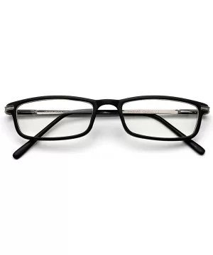 Ultra Light Weight Spring Temple Fashion Clear Lens Glasses - Matte Black - CX11AHWZGOH $10.73 Oversized