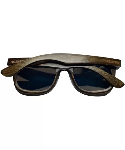 Unisex Bambooyah Bamboo Wood Polarized Sunglasses - Brown/Ice Mirror - CZ18UXETOKM $32.40 Oval