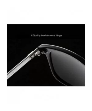 Polarized Sunglasses for Men Women-Classic Style- Aluminum Frame UV Protection 8078 - Silver - CR198QW325Q $6.74 Square