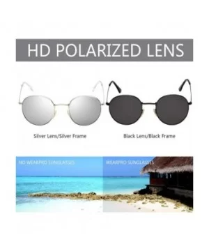 Round Sunglasses for Men Polarized Vintage Womens Men's Sun Glasses Hippie Retro Small Circle Glass - CO18X6DARLK $5.76 Overs...