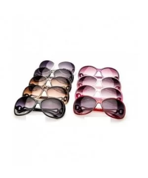 Women Fashion Oval Shape UV400 Framed Sunglasses Sunglasses - Black White - CC18UCSG50N $16.46 Oval