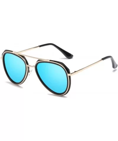 Round Face Polarized Sunglasses Sunglasses Big Face Fashion Glasses - 3 - CK19058MN3D $35.45 Sport