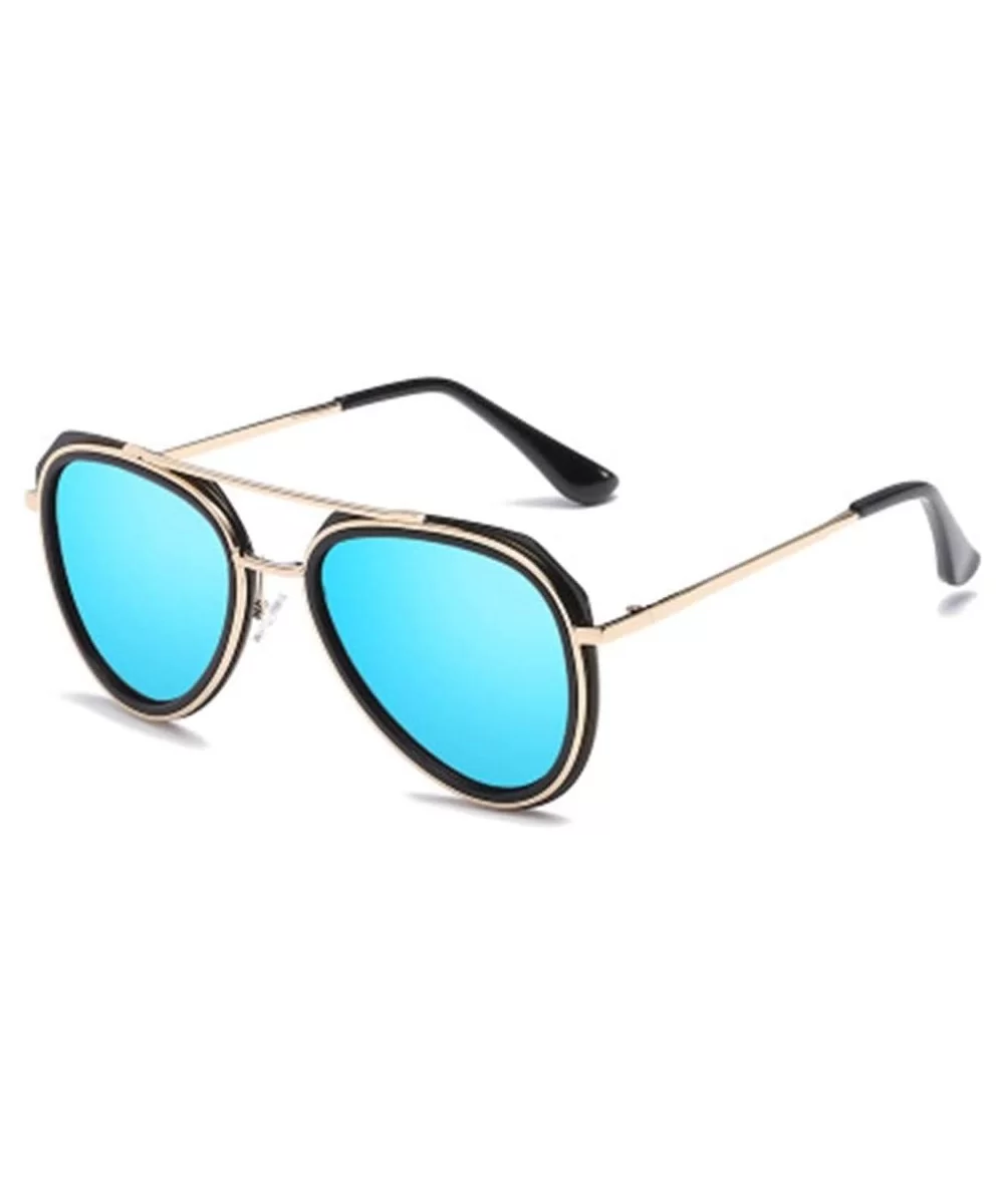 Round Face Polarized Sunglasses Sunglasses Big Face Fashion Glasses - 3 - CK19058MN3D $35.45 Sport