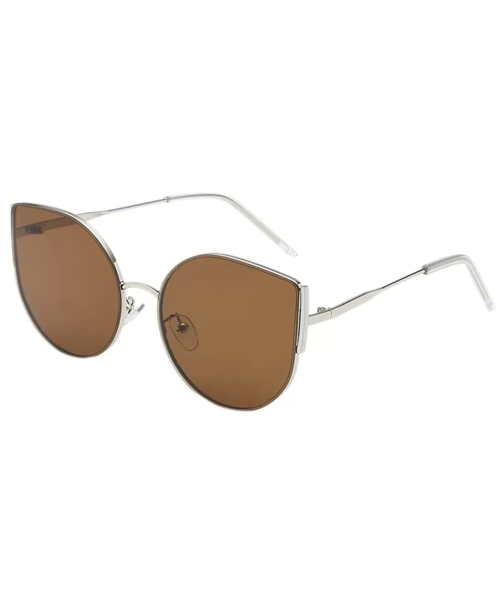 Sunglasses Fashion Irregular Polarized - Brown - CT18U8NDAHY $8.68 Rectangular